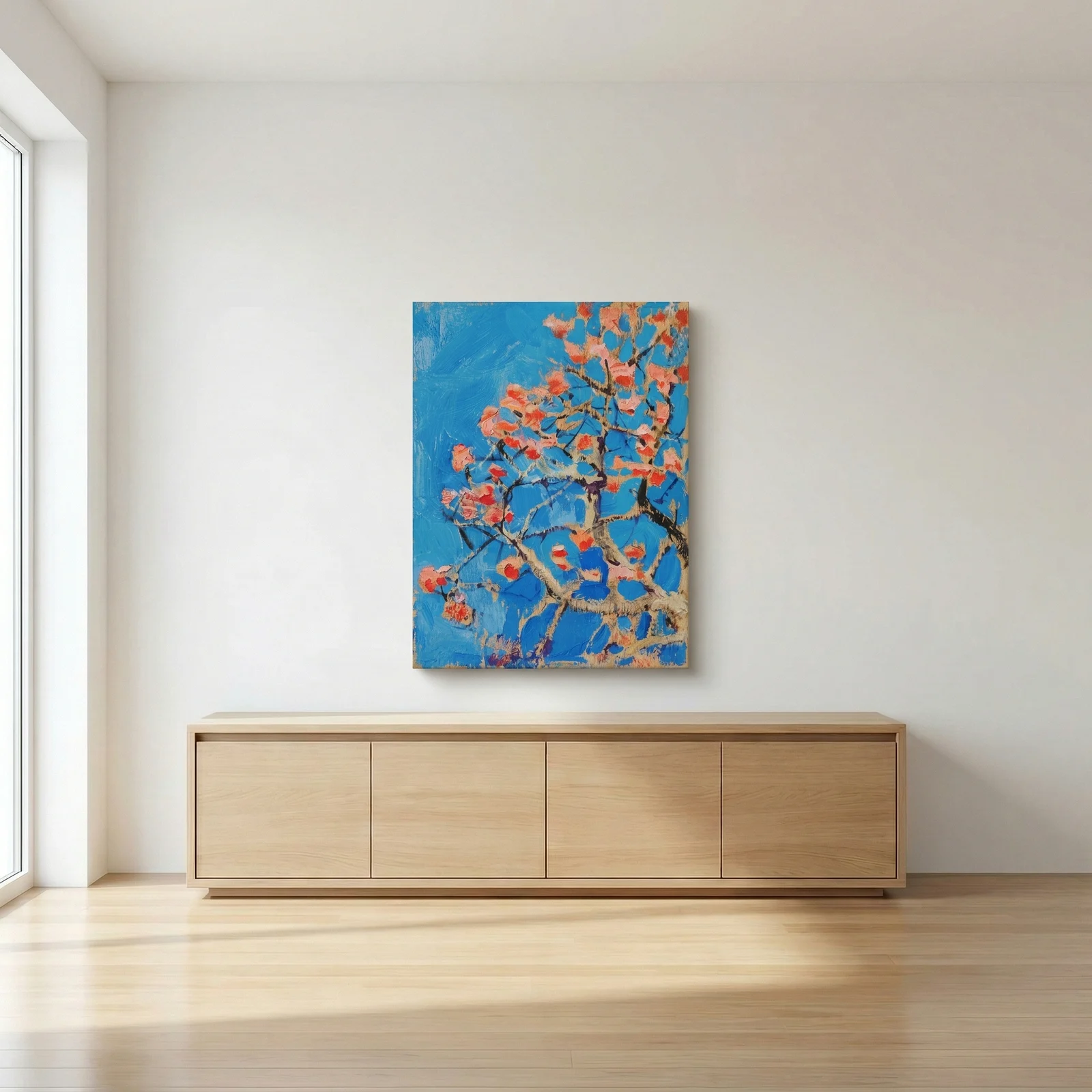 Framed artwork displayed in a furnished interior